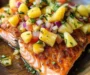 Coconut Crusted Salmon with Pineapple Salsa