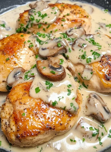 Creamy Garlic Mushroom Chicken