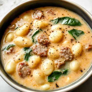 Creamy Italian Sausage Gnocchi Soup
