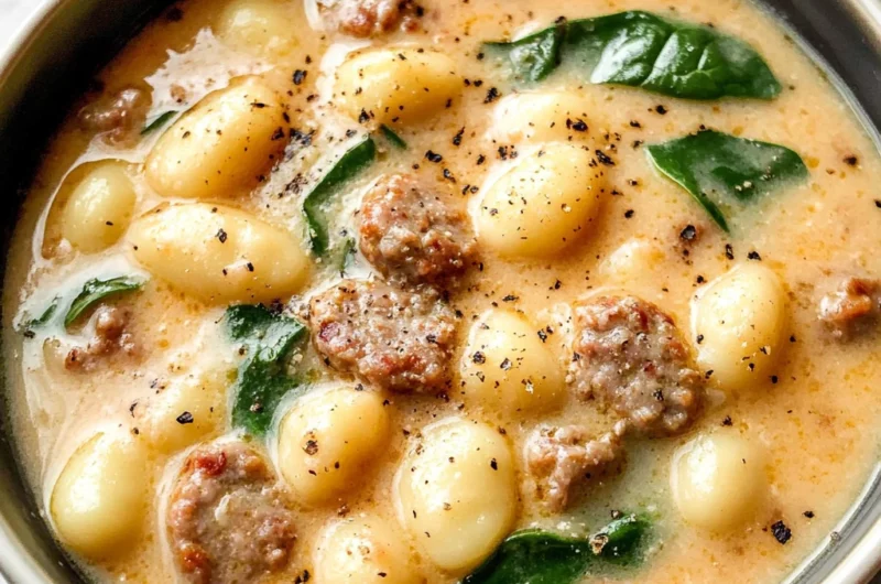 Creamy Italian Sausage Gnocchi Soup