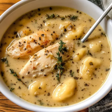 Creamy Winter Lemon Chicken Gnocchi Soup