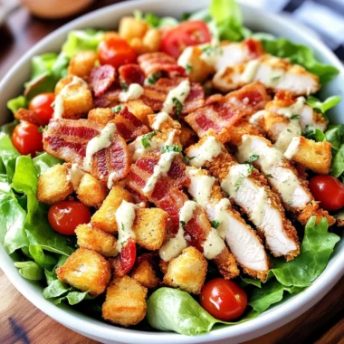 Crispy Chicken BLT Salad