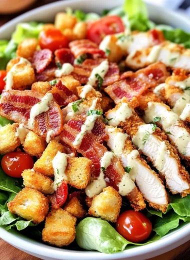 Crispy Chicken BLT Salad