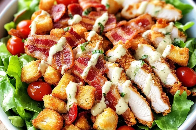 Crispy Chicken BLT Salad