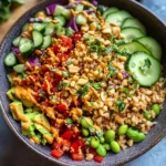 Crispy Rice Salad with Peanut-Chili Dressing
