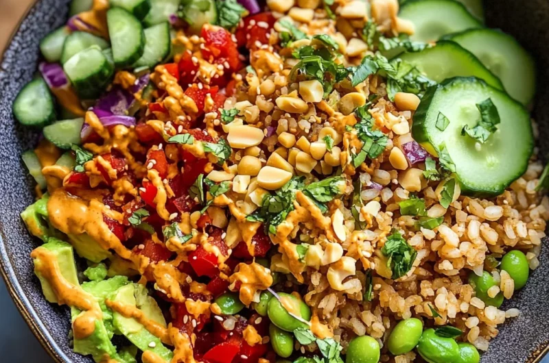 Crispy Rice Salad with Peanut-Chili Dressing