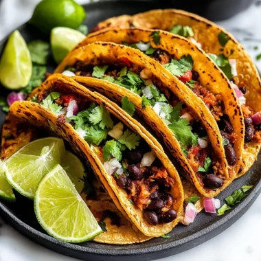 Crispy Sheet Pan Black Bean Tacos (Vegetarian)
