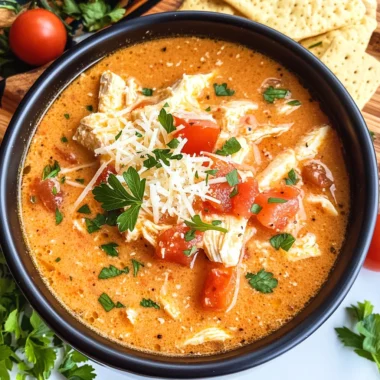 Crock Pot Creamy Chicken Parmesan Soup