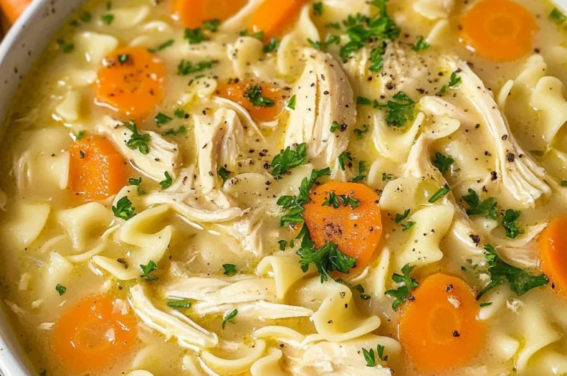 Crockpot Creamy Chicken Noodle Soup