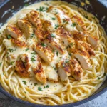 Easy Creamy Cajun Chicken Spaghetti with Garlic Mozzarella Sauce