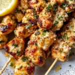 Garlic Parmesan Chicken Skewers