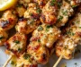 Garlic Parmesan Chicken Skewers