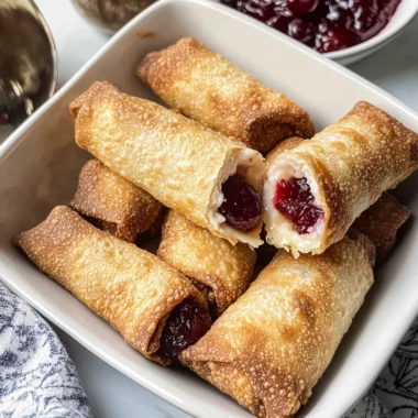 Homemade Air Fryer Cherry Cheesecake Egg Rolls