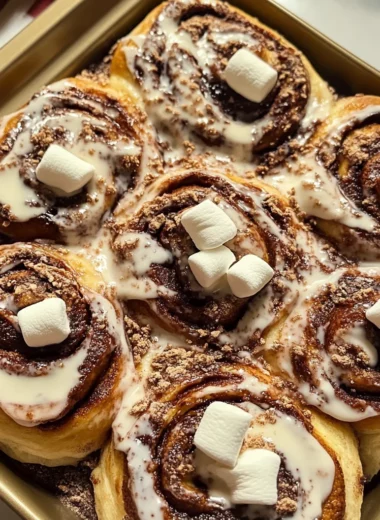 Hot Cocoa Cinnamon Rolls With Marshmallow Frosting