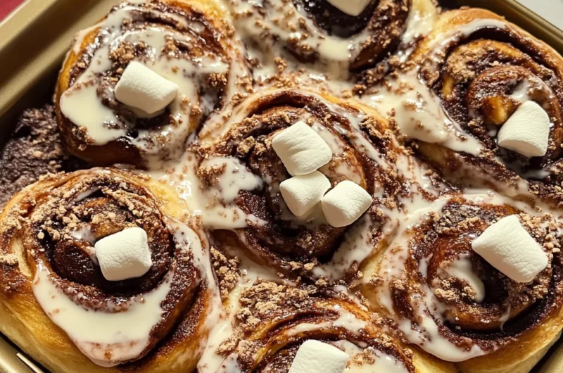 Hot Cocoa “Cinnamon” Rolls With Marshmallow Frosting