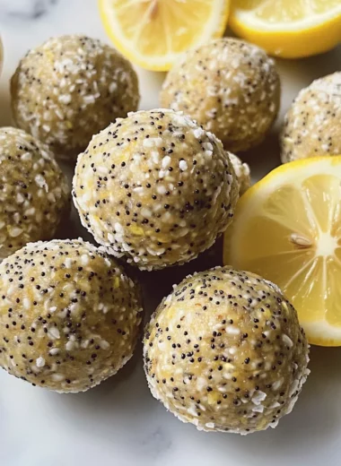 No-Bake Lemon Poppyseed Protein Balls