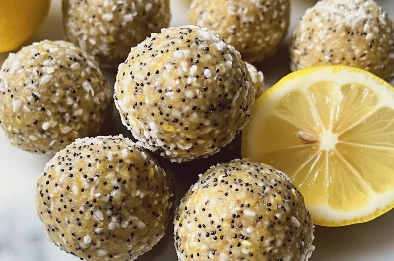 No-Bake Lemon Poppyseed Protein Balls