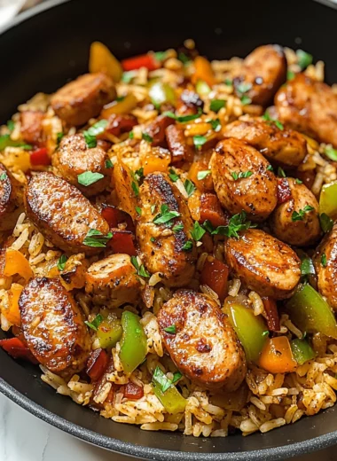 One-Pan Cajun Chicken Sausage & Rice