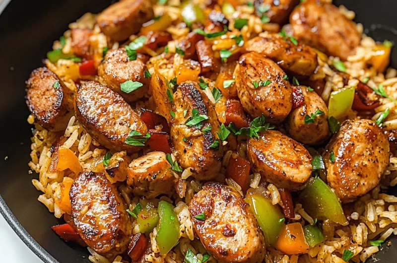 One-Pan Cajun Chicken Sausage & Rice