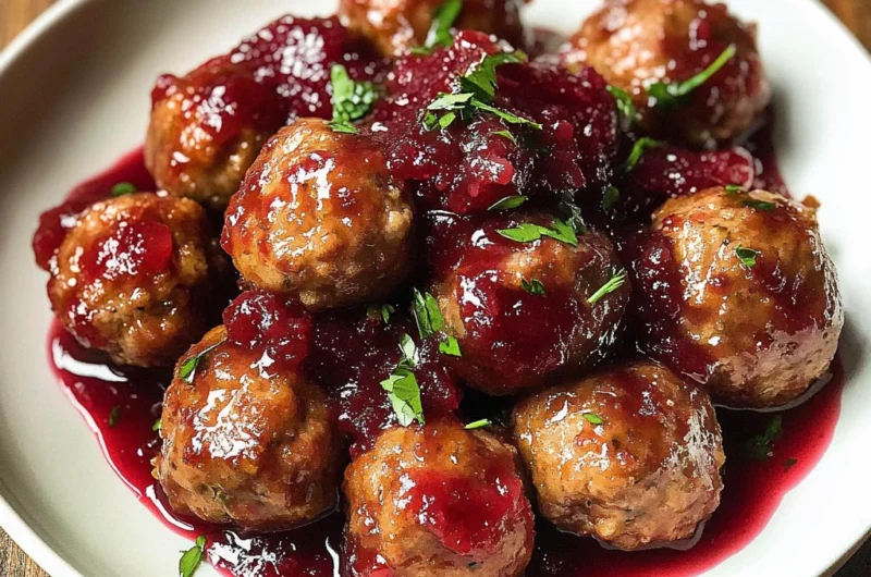 Quick Cranberry Meatballs (Christmas Recipe)