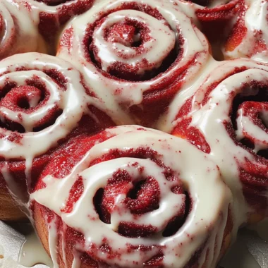 Red Velvet Cinnamon Rolls | The Perfect Christmas Morning Treat