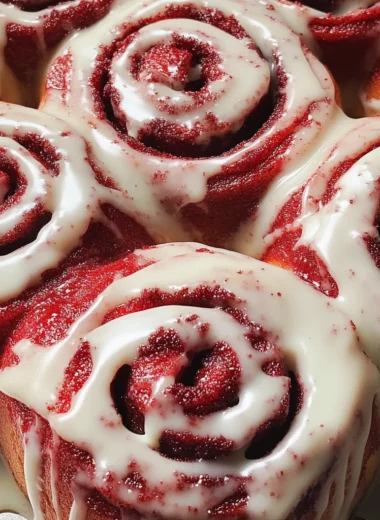 Red Velvet Cinnamon Rolls | The Perfect Christmas Morning Treat