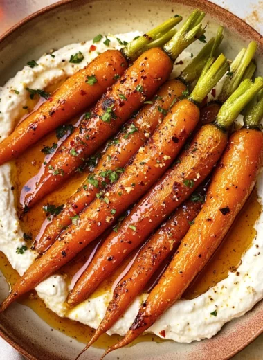 Roasted Carrots with Whipped Ricotta and Hot Honey