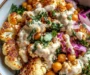 Roasted Cauliflower Salad with Tahini, Chickpeas & Pearl Couscous