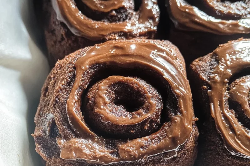 Small Batch MOLTEN Double Chocolate Cinnamon Rolls - Vegan!