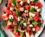 Watermelon Basil Feta Salad