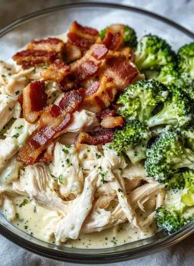 Bacon Broccoli and Ranch Chicken Salad