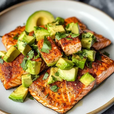 Baked Cajun Salmon with Avocado