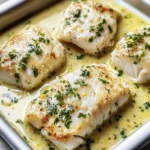 Baked Cod in Coconut Lemon Cream Sauce