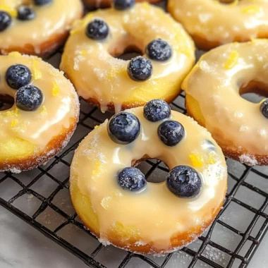 Baked Lemon Blueberry Doughnuts
