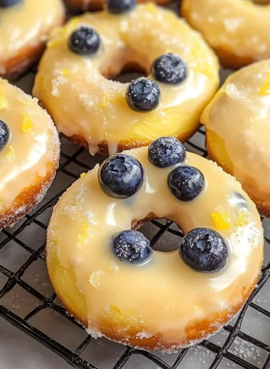 Baked Lemon Blueberry Doughnuts