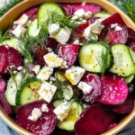 Beet Salad with Feta, Cucumbers, and Dill