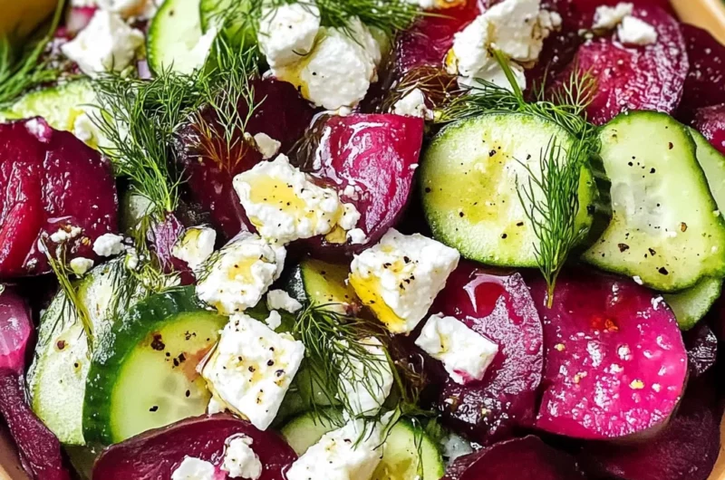 Beet Salad with Feta, Cucumbers, and Dill