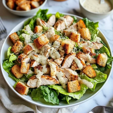Best Chicken Caesar Salad with Homemade Croutons