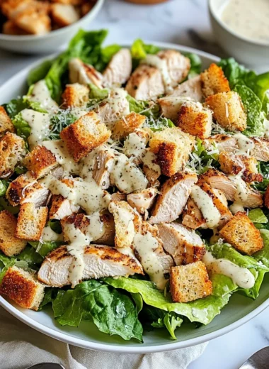 Best Chicken Caesar Salad with Homemade Croutons