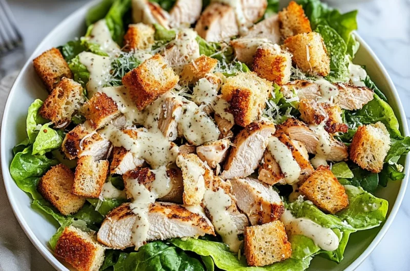 Best Chicken Caesar Salad with Homemade Croutons