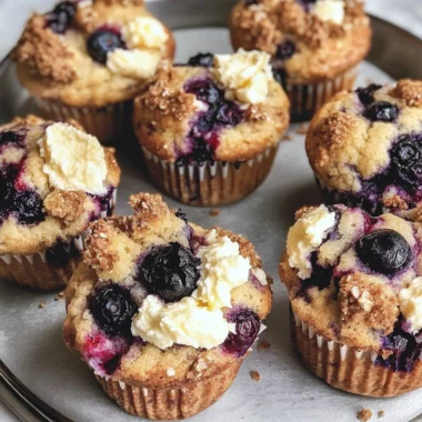Blueberry Cream Cheese Protein Muffins