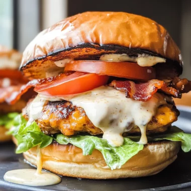 Cheddar Ranch Chicken Burgers