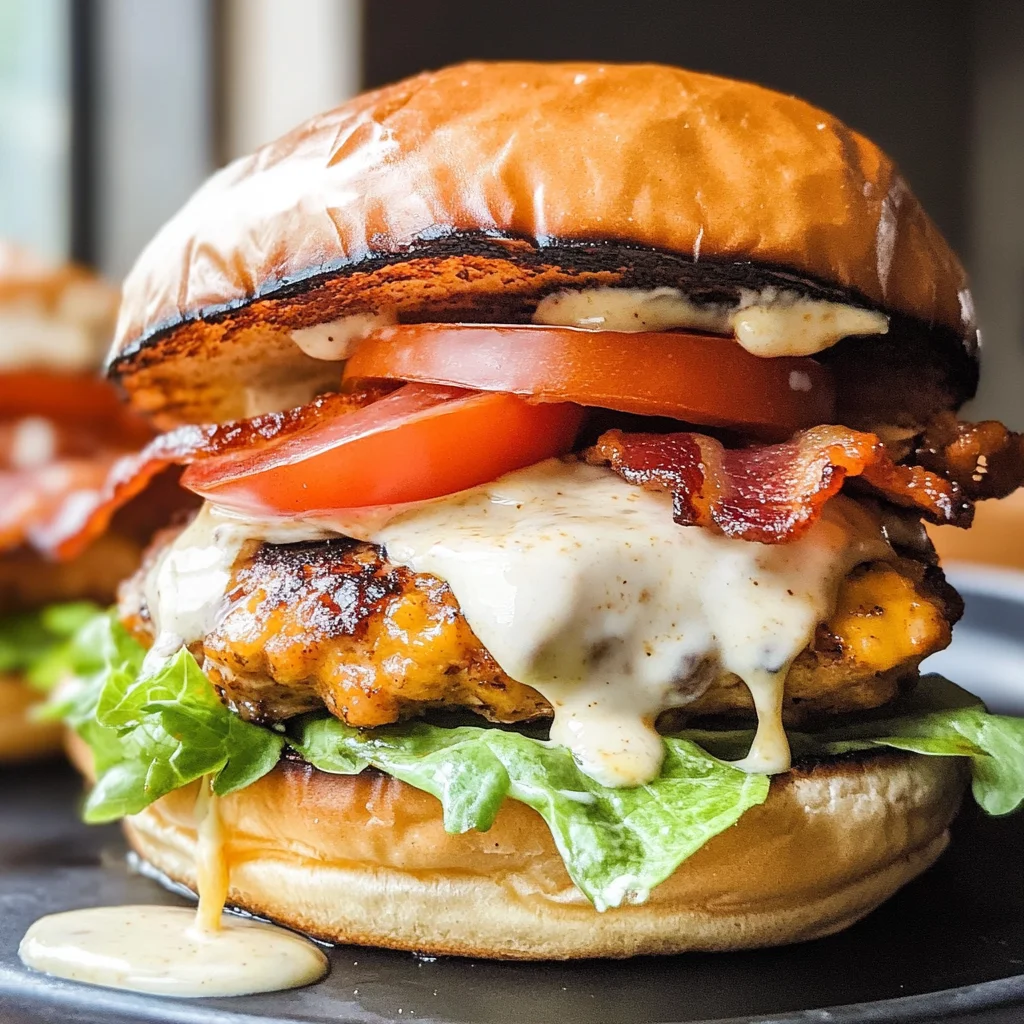 Cheddar Ranch Burger Cheddar Ranch Chicken Burgers