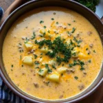 Cheesy Beef and Potato Soup
