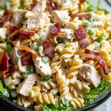 Chicken Bacon Ranch Pasta Salad