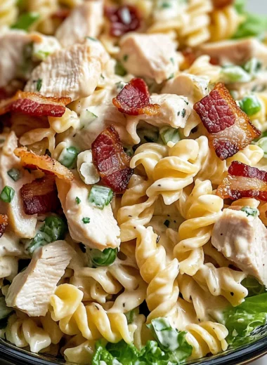 Chicken Bacon Ranch Pasta Salad