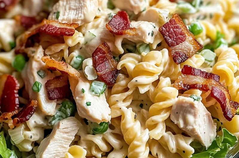 Chicken Bacon Ranch Pasta Salad