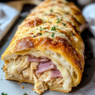 Chicken Cordon Bleu Stromboli
