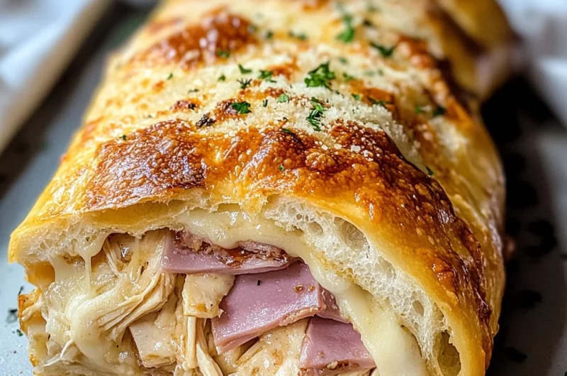 Chicken Cordon Bleu Stromboli