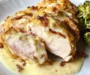 Chicken Cordon Bleu with Swiss Cheese Sauce is delicious.